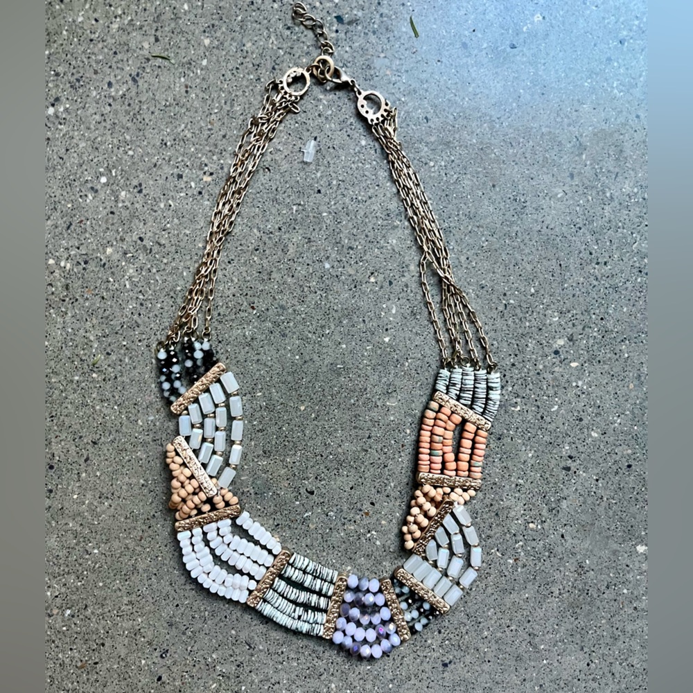 Beaded Bib Style Necklace